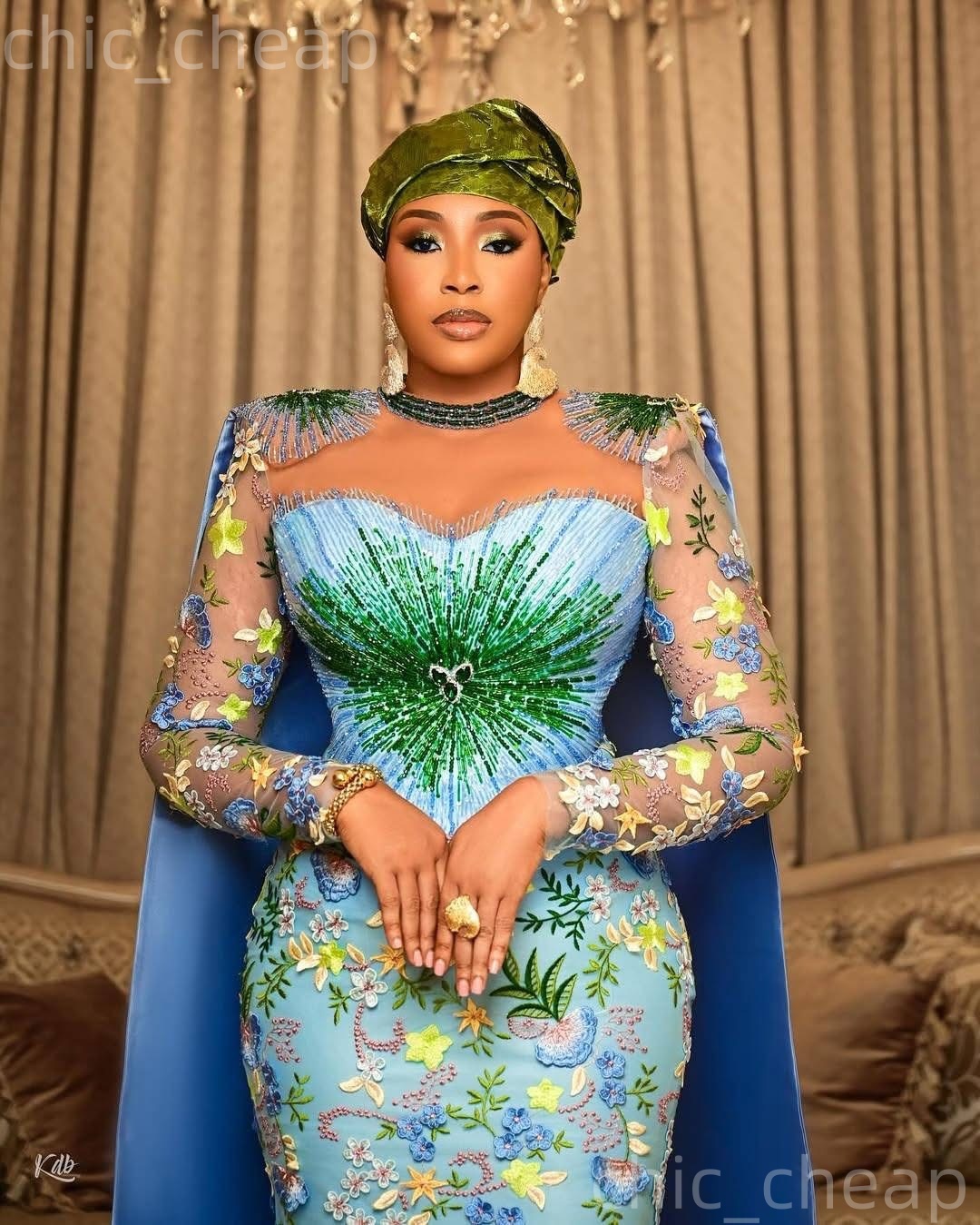 Aso Ebi Sky Blue Prom Dress 2026 Mermaid Lace Crystals Beaded Satin Evening Dresses For Black Women Birthday Party Formal Receiption Gowns Dresses ZJ0