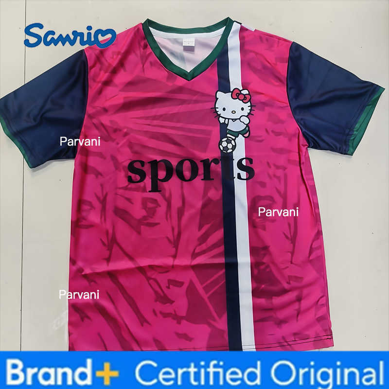 Sanrio 2026 Fashion Hello Kitty 3D printing jersey Short-Sleeve Kids/Adults Y2K quick drying sports and leisure fitness T-shirt H260228