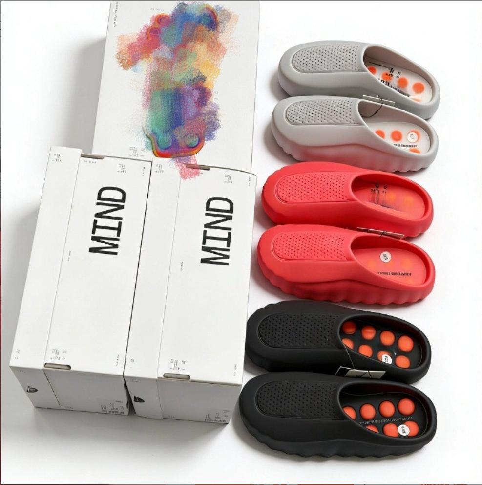 mind 001 Slides Slippers Desginer Slides mind 002 Running shoes Rubber Tech Comfort Slippers Bone White Mens Womens Summer Beach Flats Heel Casual Sandals