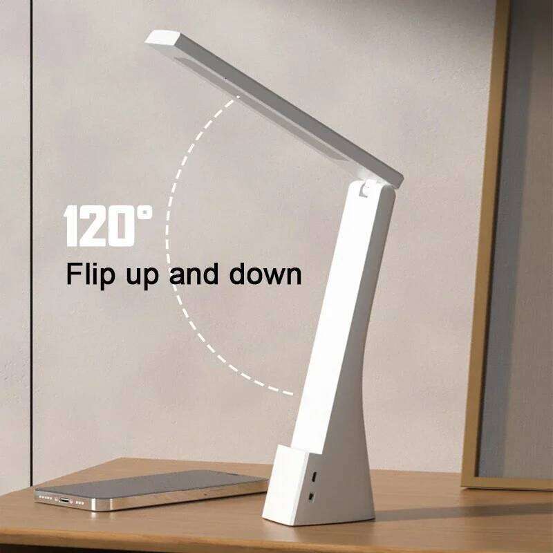 LED Charging And Plugging Foldable Table Lights Eye Protection Learning Lamp Bedroom Bedside Desk LightingFixture Z260227