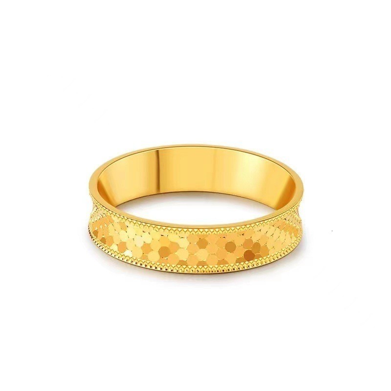 Gold ring series colored gold non-molded collection Shuibe ring live broadcast 240805
