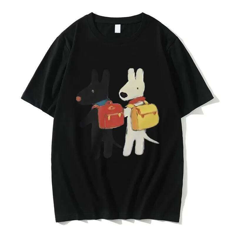 Gaspard and Lisa Best Friend Afterschoo Baby Graphic T-shirt Men Women Vintage Casual T Shirts Male Funny Cartoon Tshirt Tops C260228 - view 4