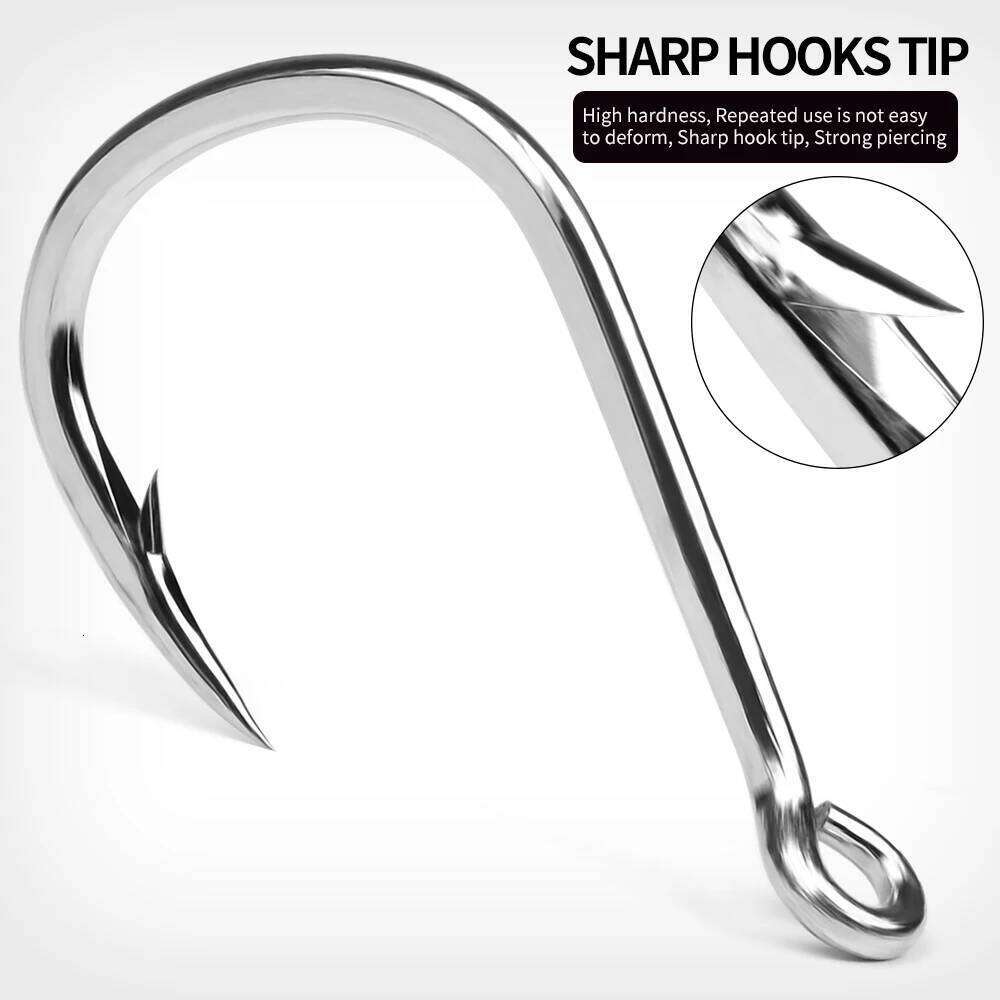 Proberos 10PCS Jigging Hooks Heavy Duty Super Strong Deep Big Game Hook for Vertical Metal Jig Carbon Steel High Strength Z260228