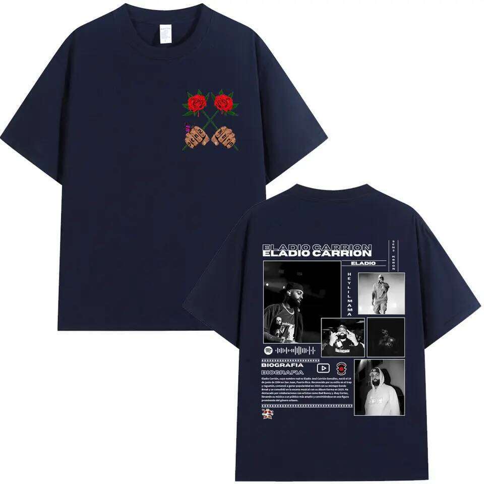 Rapper Eladio Carrion Graphic T-shirt Harajuku Fashion Hip Hop Short Sleeve Women Men Popular Oversized Cotton Y2k T Shirts Male C260228 - view 4