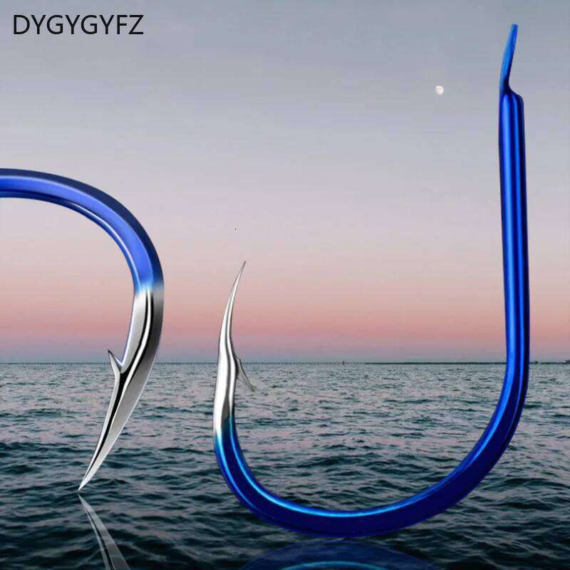 DYGYGYFZ 50pcs/lot Carbon Steel 1#-10# Jig Head Crank Barbed Hook for Soft Worm Bass Fish Tackle Fishing Hooks Z260228