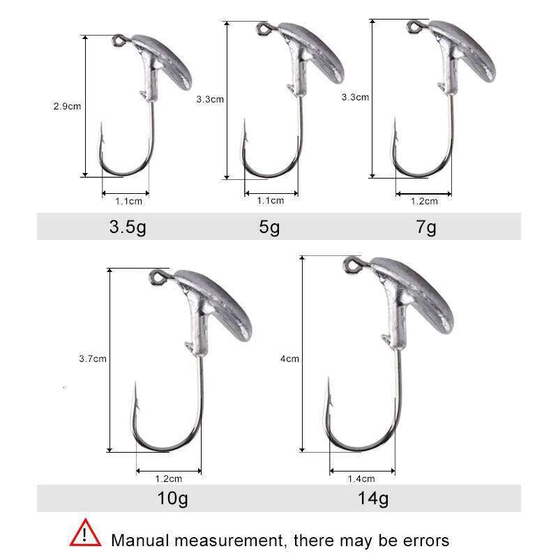 MEREDITH 10PCS/Lot 3.5g 5g 7g 10g 14g Blood Slot Jig Head Tumbler Hooks for Soft Lure Carbon Steel Fishing Hoooks Z260228