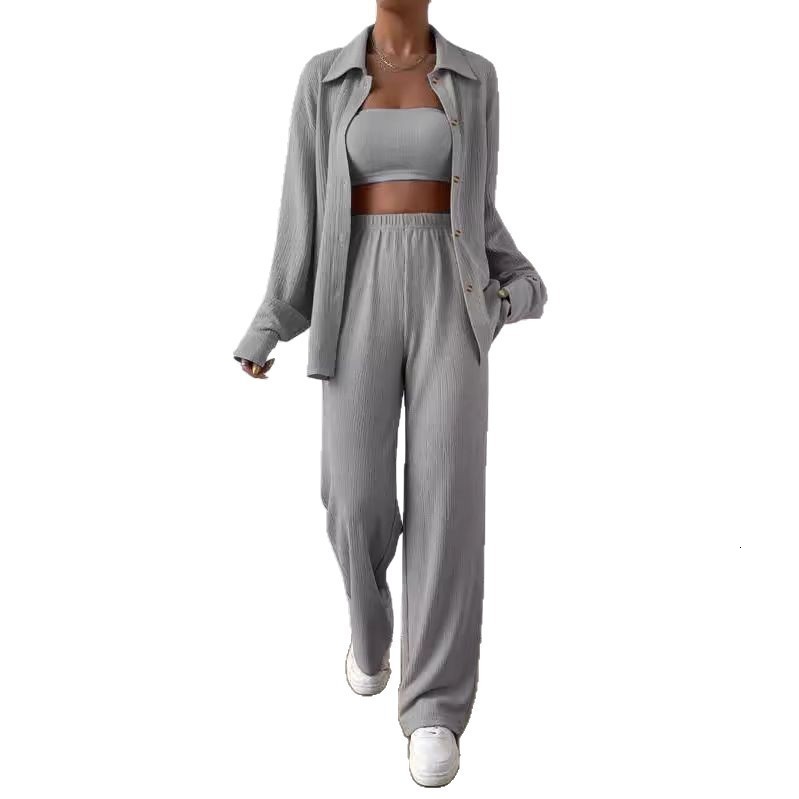 3 piece sets women outfit three piece set for women pants sets hoodies pants sets woman 3 pieces long sleeve fall clothes 250606