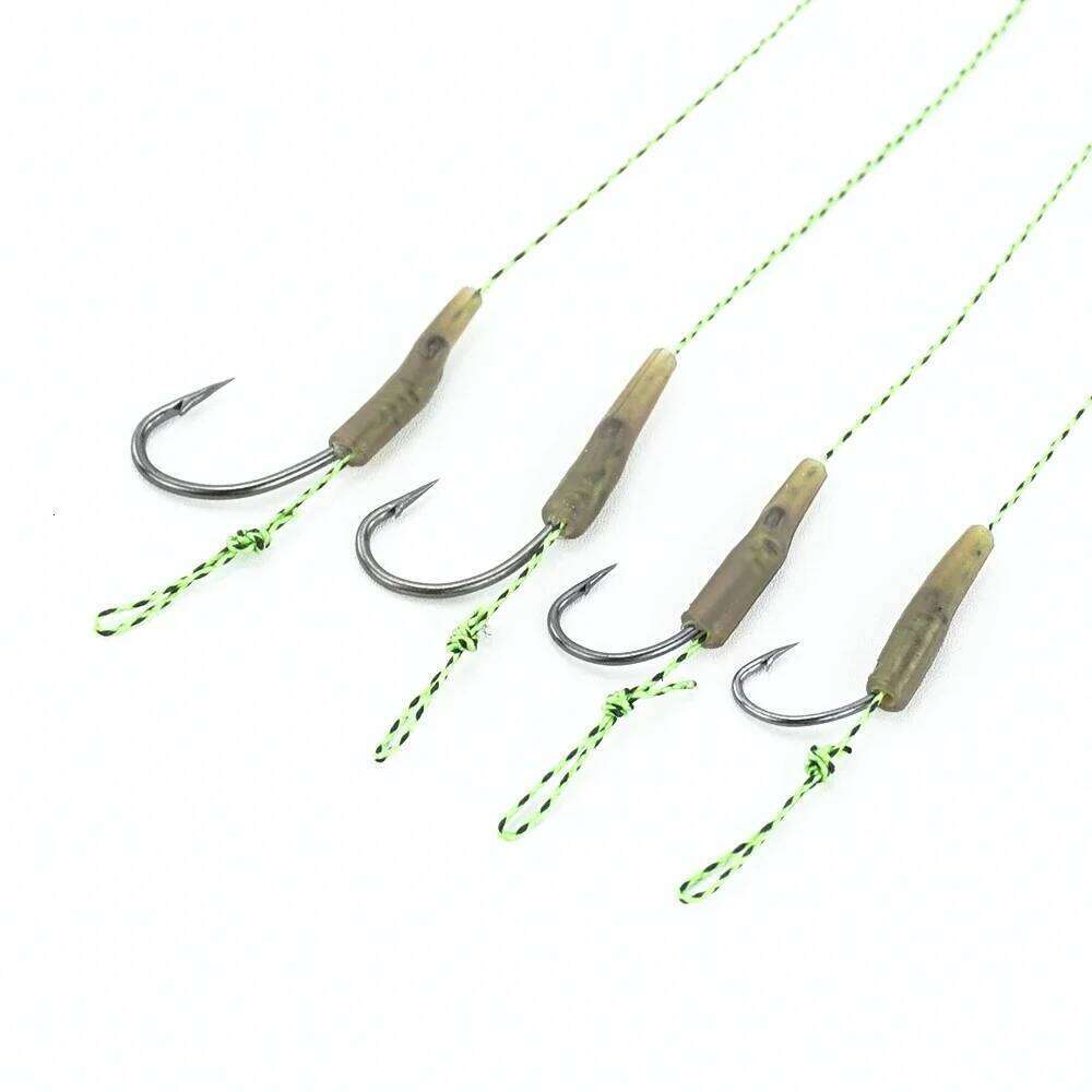 6x Carp Fishing Rigs Ready Made Hook Link Terminal Tackle Fish Hooks TS114 Z260228