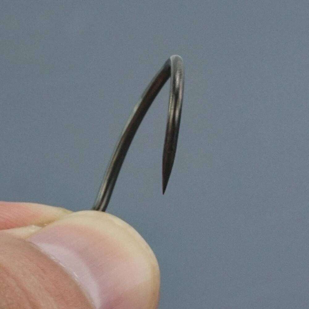 Hirisi 50pcs PTFE Coated Fish Hook High Carbon Stainless Steel Anti-Rust Sharp Point Barbed With Eye for Fishing Accessorie 8031 Z260228