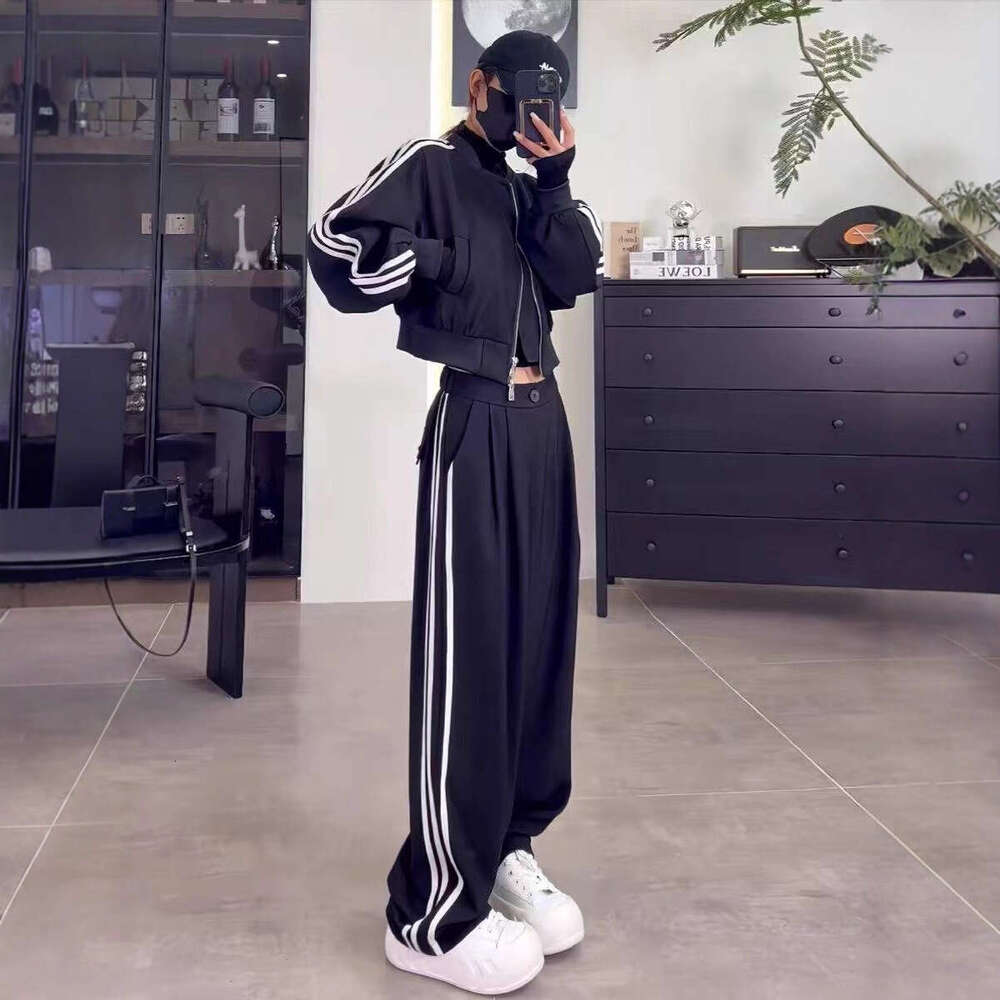 Mardi Hefxessdr Two Piece Korean Fashion Women Wide Leg Pant Sets Autumn Winter New Thicken Long Sleeve Jackets Tracksuit Harajuku Sports Suit women&#