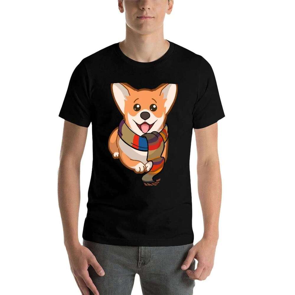 tshirt oversize anime Geek Dog cotton t Meme luxury Who shirts T-Shirt shirt 100% Corgi man C260228 - view 4