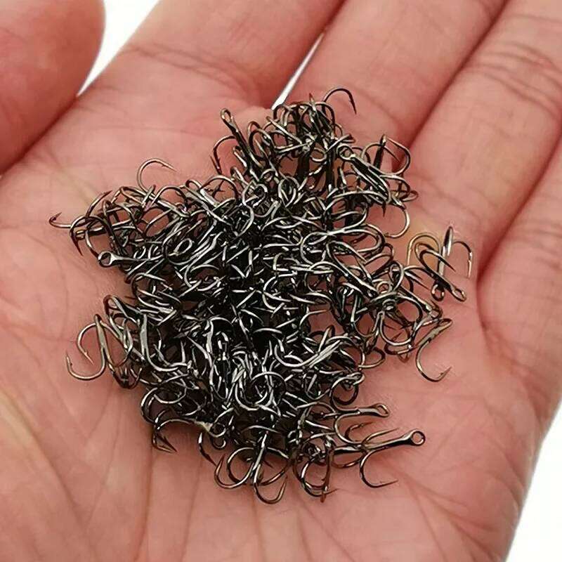 New High Quality 5pcs/box 2xStrengthen Micro Small Origin Steel Alloy Sharp Lure Treble Hook 12-20# Fishing Tackle with Box Z260228