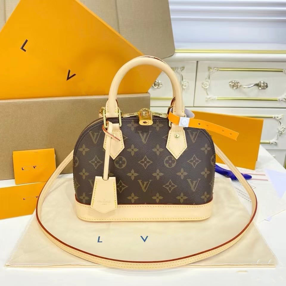 Designer bag luxury bags shoulder bag Women's double zipper closure Coated canvas with natural cowhide trim Shell bag Handbag Shoulder bag Crossbody 5a