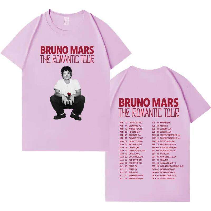 Rapper Bruno Mars Double Sided Print Tshirt Mens Women Casual Harajuku Short Sleeve T-shirt Crewneck Tide Cotton Tees Streetwear C260228 - view 7