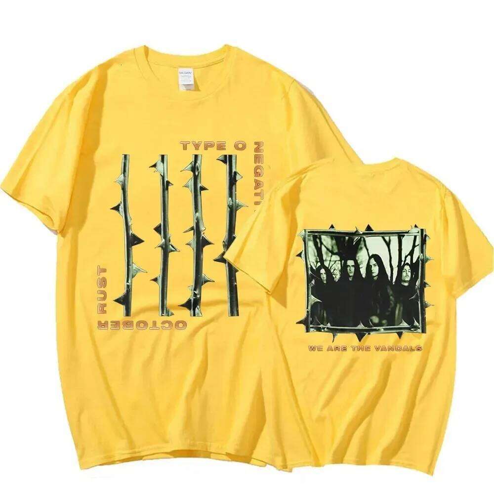 2024 Type O Negative October Rust Gothic Metal Rock Band T Shirt Summer Men's Pure Cottoncomfort Vintage Short Sleeve T-shirts C260228 - view 6
