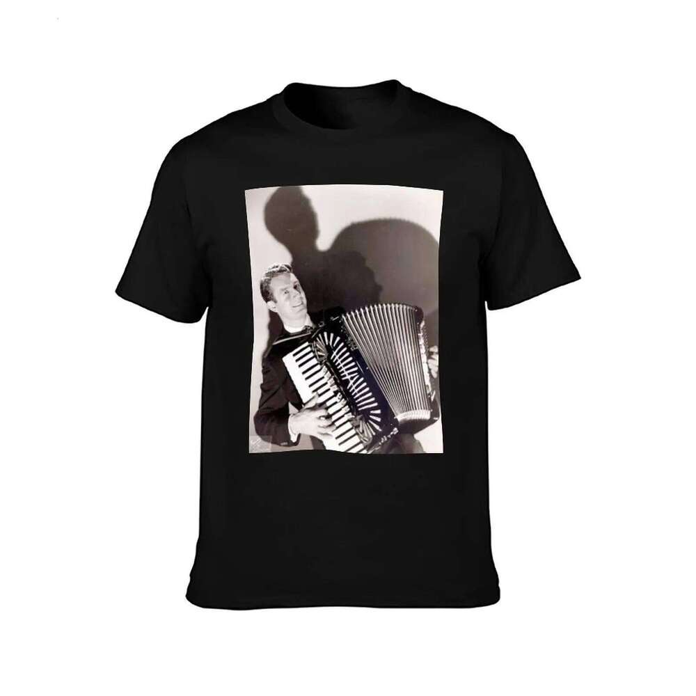 Myron Floren accordion B&W photo T-Shirt shirt luxury with prints t shirts for man graphic tees T-shirt C260228 - view 3