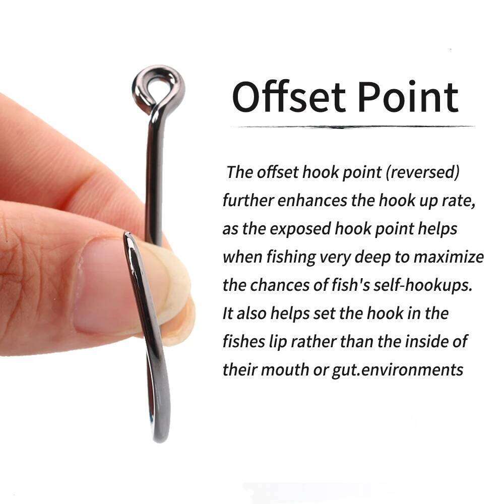 Ellllv 10PCS 1# - 9/0 Black Nickel Heavy Circle High Carbon Steel Saltwater Fishing Hook for Catfish Snapper Grouper Tuna Z260228