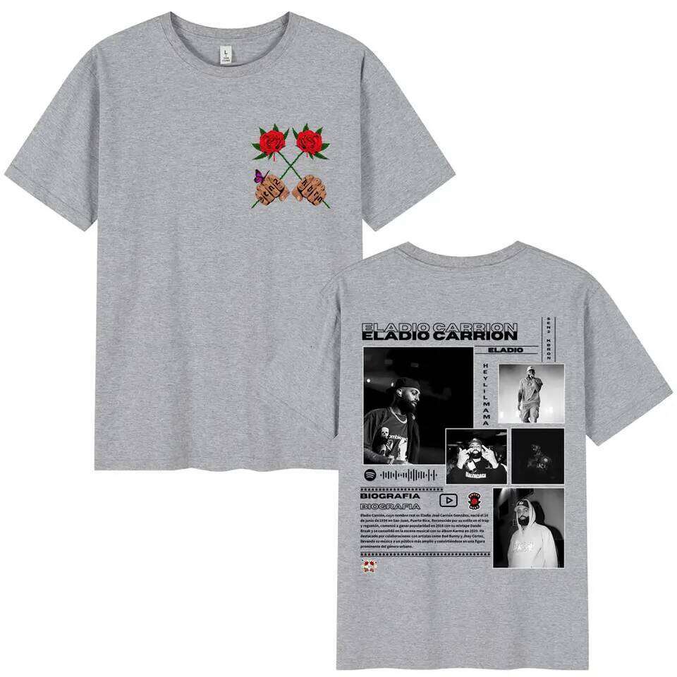 Rapper Eladio Carrion Graphic T-shirt Harajuku Fashion Hip Hop Short Sleeve Women Men Popular Oversized Cotton Y2k T Shirts Male C260228 - view 6