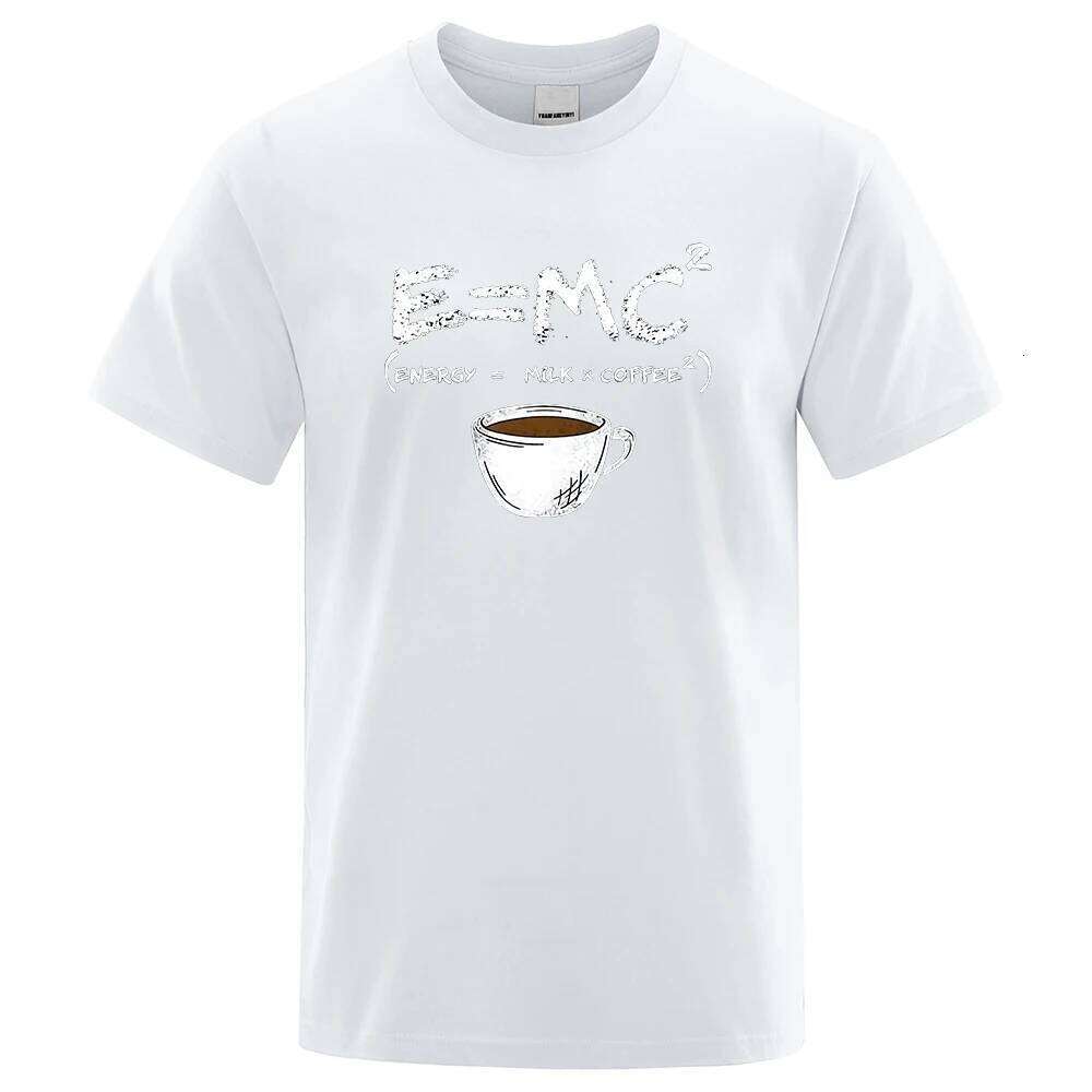 Energy=Milk+Coffee Printing Men Tshirt Casual Breathable Tshirts Funny Cotton Loose Tees Shirts Street Oversized T-Shirts Man C260228 - view 4