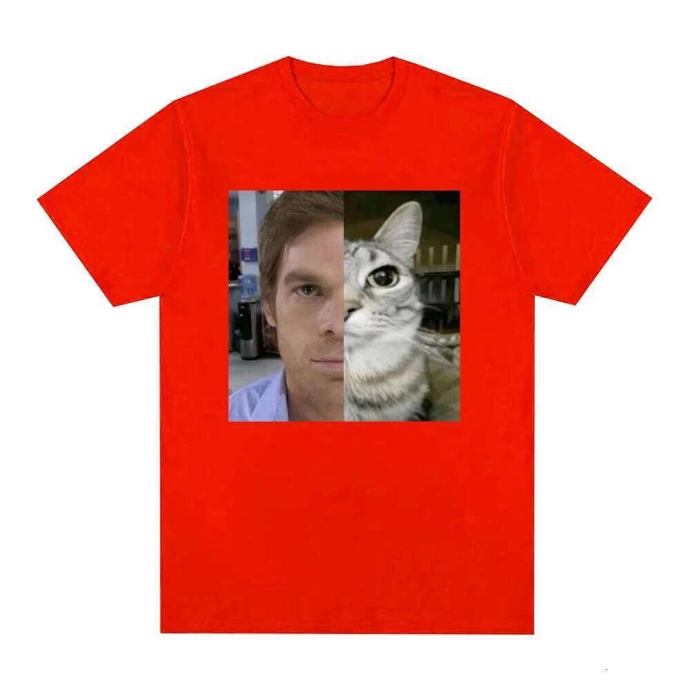Dexter Morgan Funny Cat Meme T-shirts Cotton Short Sleeve O Neck T-shirt Streetwear Men's Women Clothes Harajuku Tee Shirt Tops C260228 - view 7