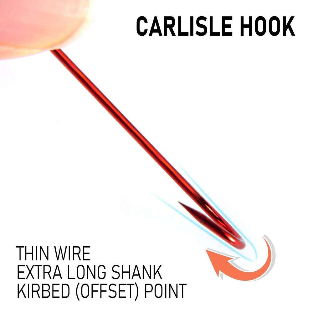 50/100pcs Aberdeen Extra Long Shank Hook Red Fishing Offset Freshwater Live Bait Hooks Catfish Bass Pike Z260228