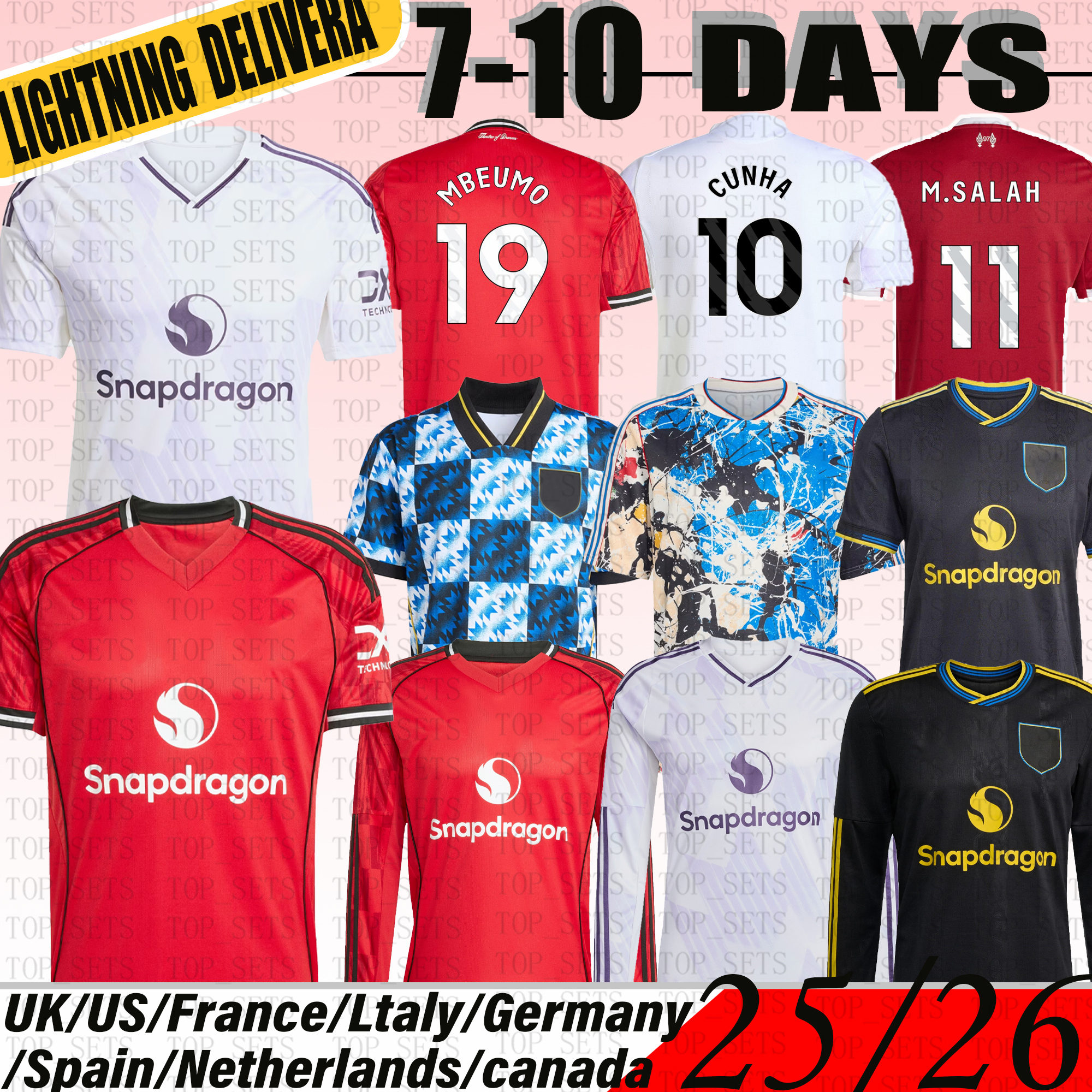 ManUnited soccer jersey 25 26 Manchester football kit shirt UTDs United stone roses Special Red ZIRKZEE MBEUMO SESKO B. FERNANDES CUNHA CANTONA men kit