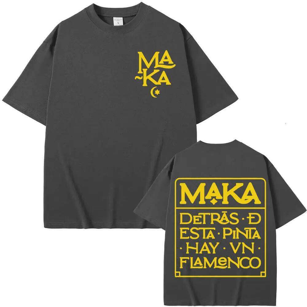 Rap Singer Maka Detras Desta Pinta Hay Vn Flamenco Pattern Print 2025Summer Men's Women's Fashionable Casual Pure Cotton T-shirt C260228 - view 4