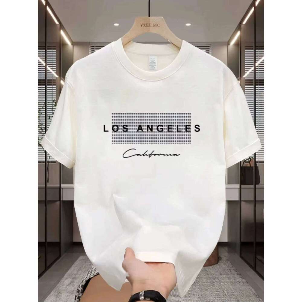 Los Angeles Pattern Printed Men's T-shirts Summer Casual Sports Fashionable High Quality Round Neck Short Sleeved Pullover Tops C260228 - view 4