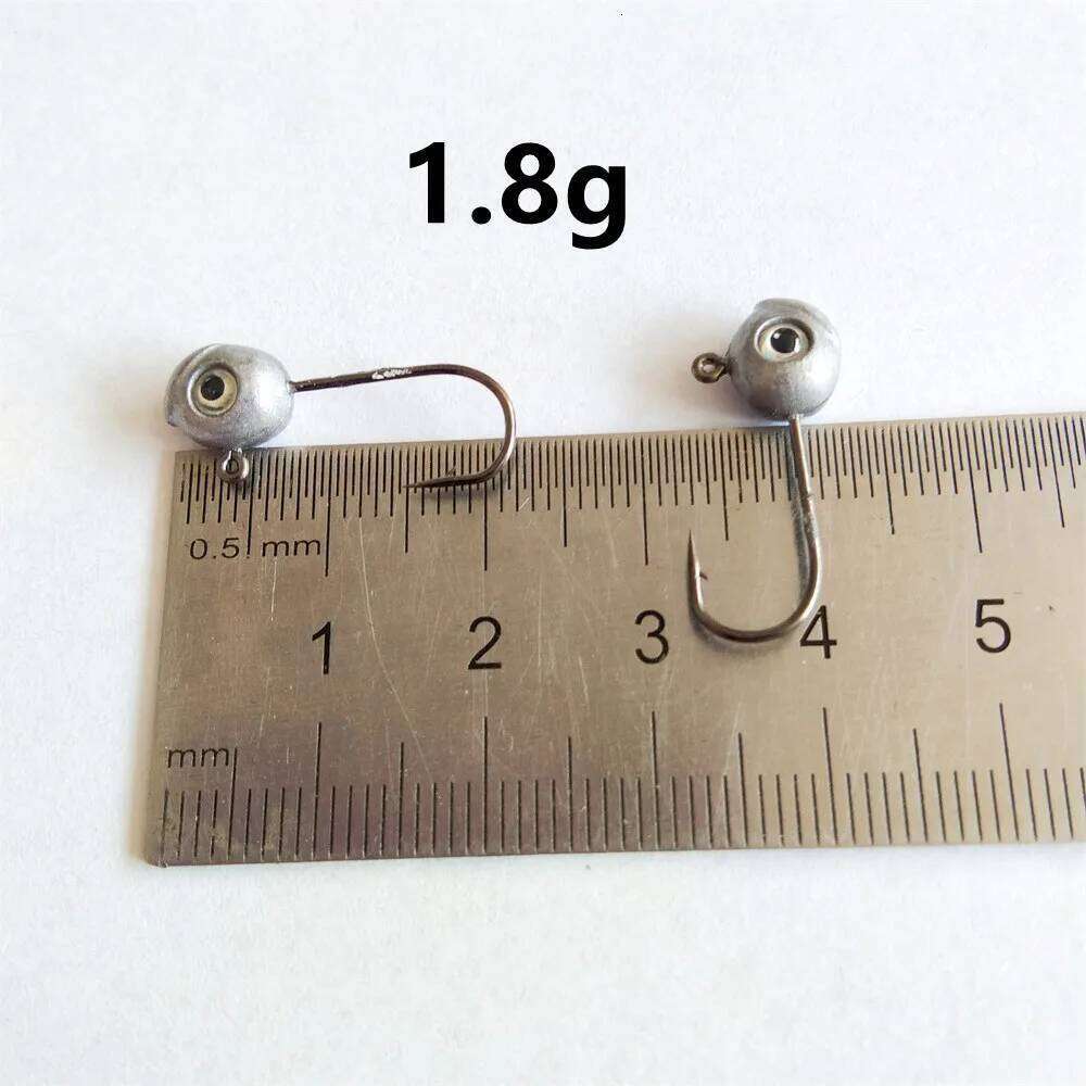 Swolfy 20pcs New Ajing Hooks With Eyes Jig Head Rockfish Lure Bait Fishing Accessories Z260228