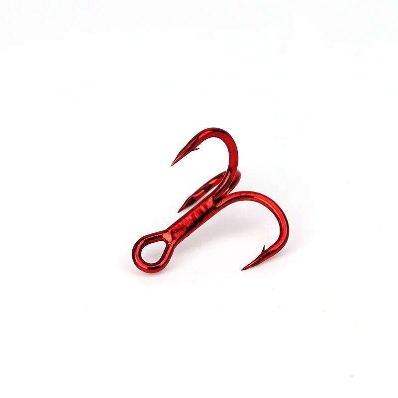 OUTKIT 10pcs 4x Strong Super Sharp Round Hook Antirust High Carbon Steel 2 4 6 8# Sea Treble Hooks Fishing Tackle Z260228