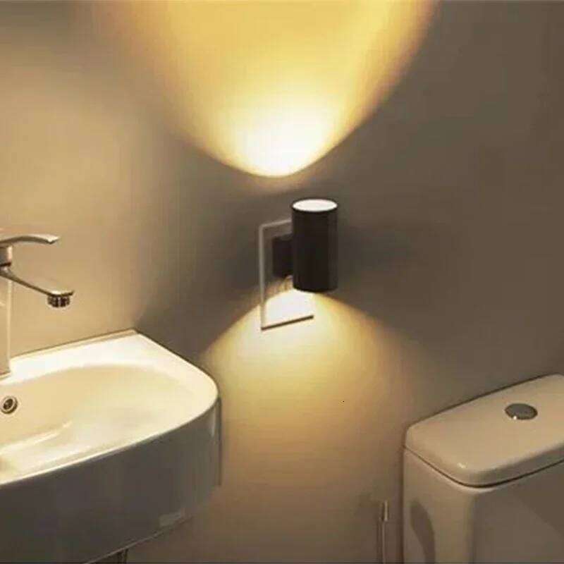 LED Light Plug in Dusk to Dawn Sensor Adjustable Brightness Dimmable Night Lights for Kitchen Hallway Bedroom Stairs Z260227
