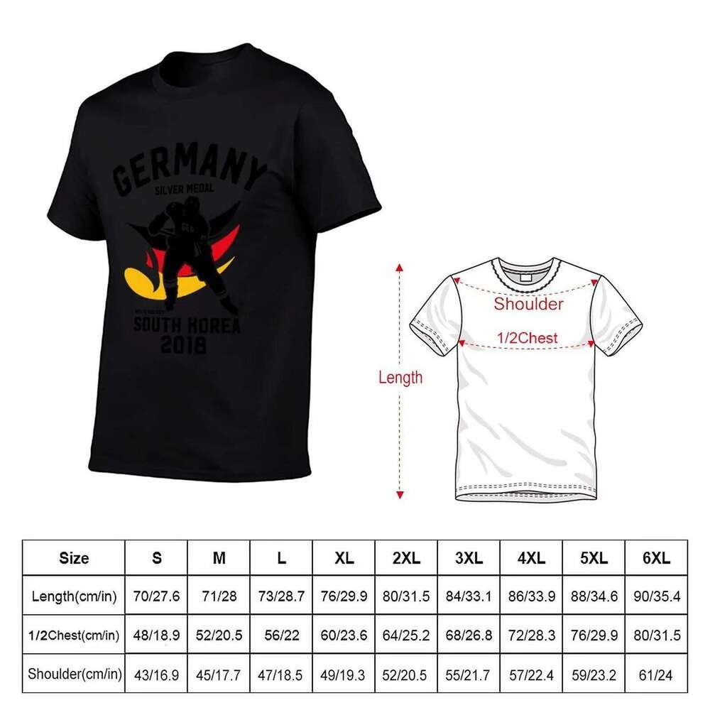 anime tshirt HOCKEY, ICE BY t shirts man GERMANY 2018 white for SILVER SUBGIRL pack T-Shirt MEDAL C260228 - view 3