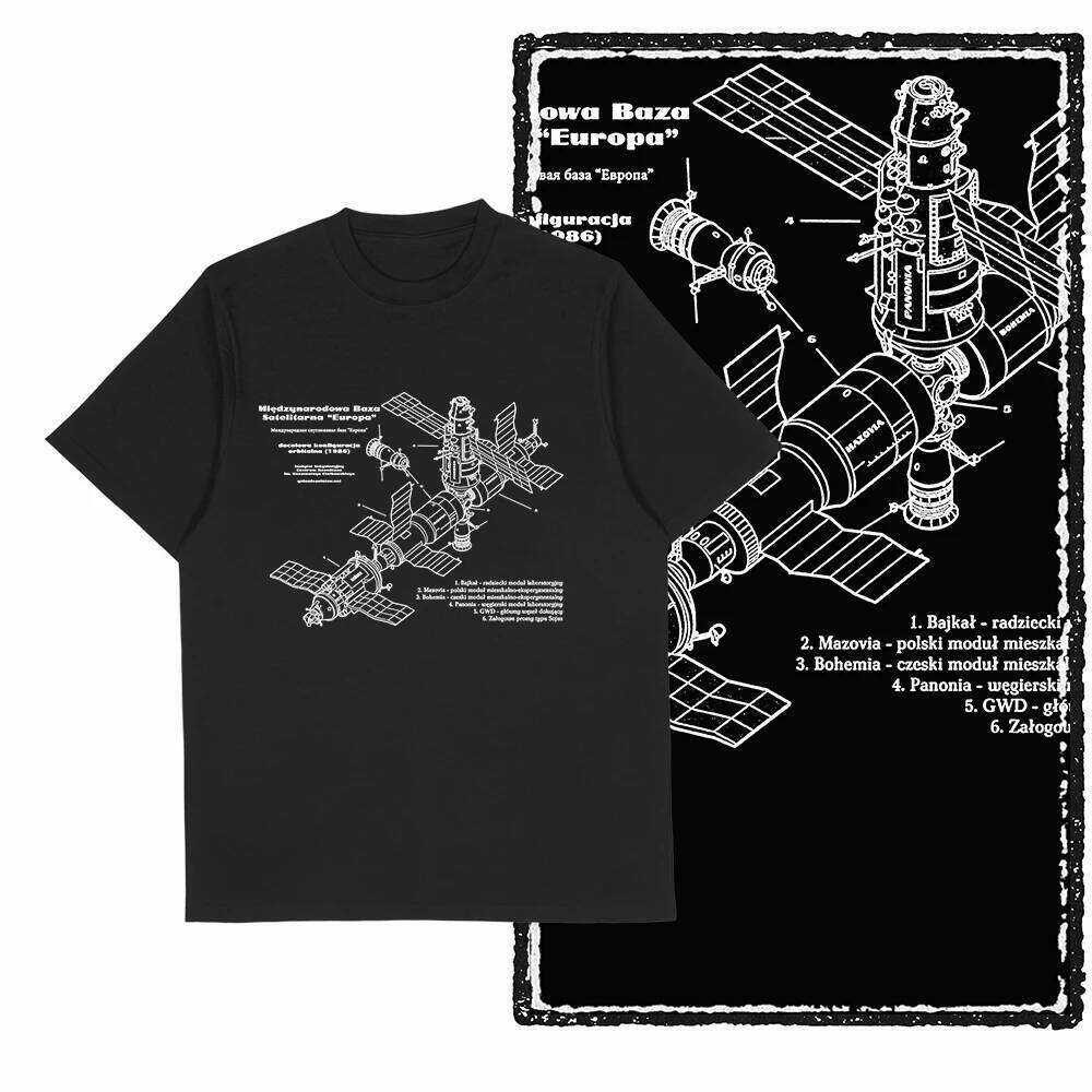Coolmind SA 100% Cotton Spaceman astronaut Graphic T fo men Cool Moon print Big Size vintage BLACK men's novelty tee shirt C260228 - view 7
