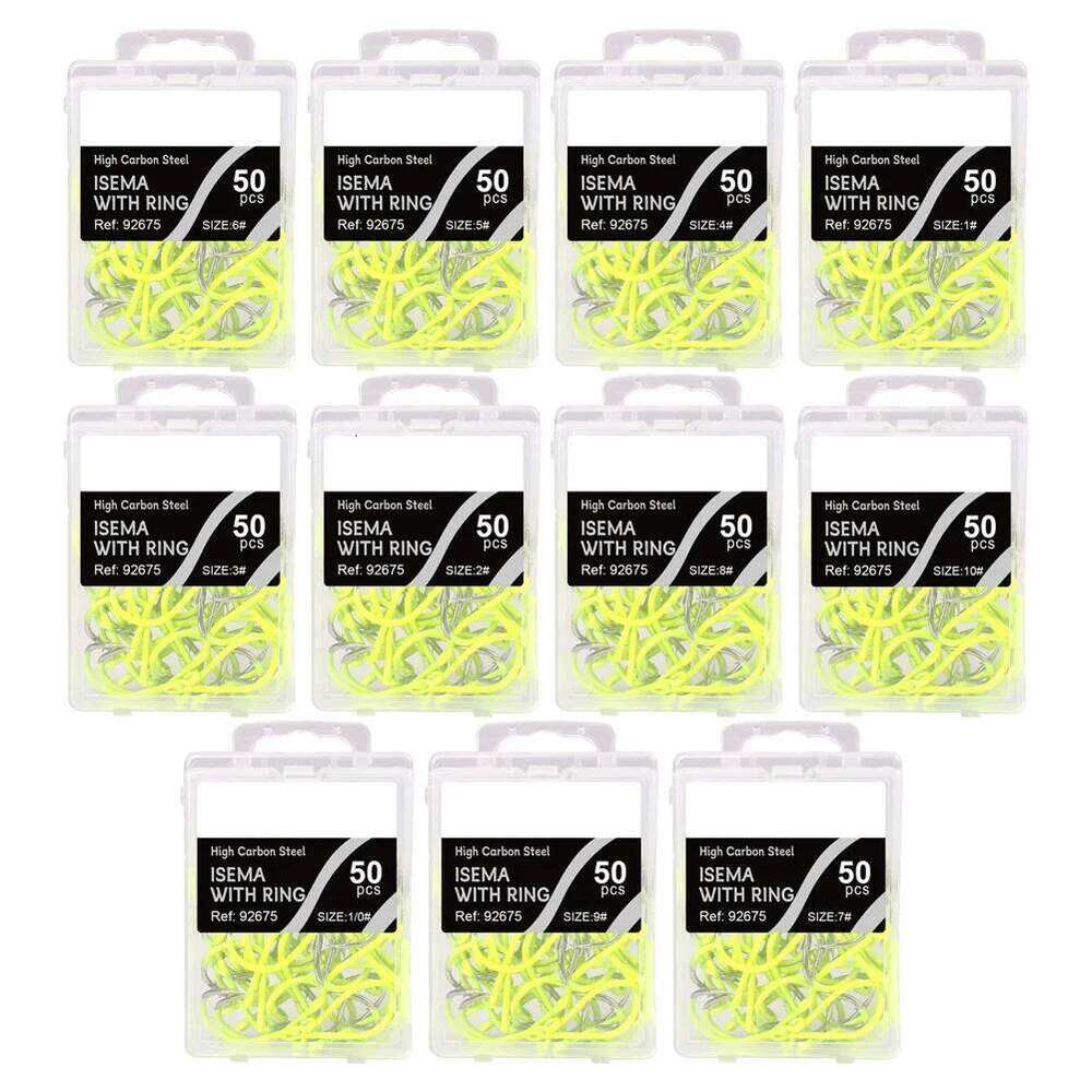 Package Content Barbed Sea Fishinhook Hook Fishing Hooks Fluorescent Yellow Z260228