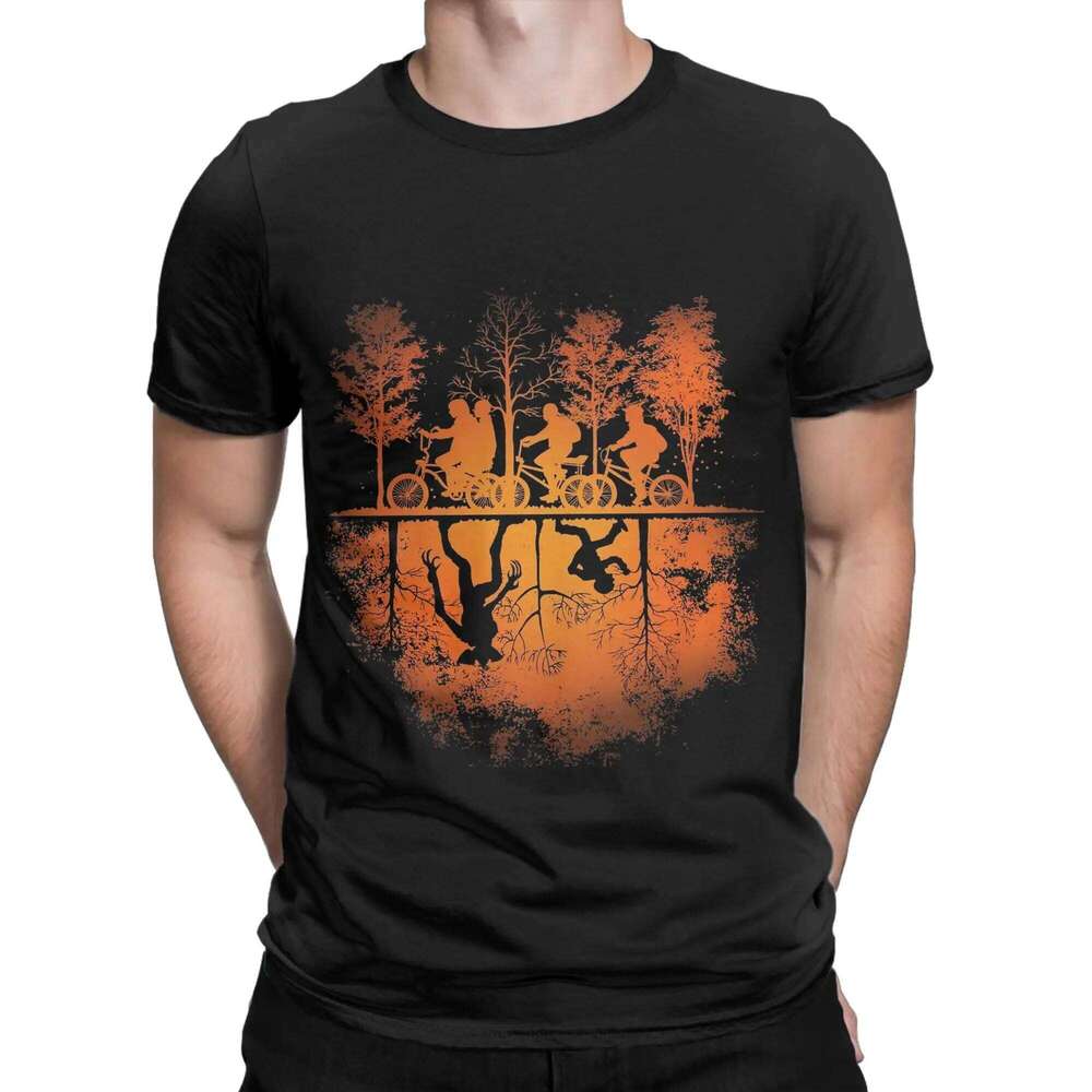 Men Stranger Hawkins Party Ride T Shirts Pure Cotton Clothes Funny Short Sleeve Round Collar Tee Shirt Unique T-Shirts C260228 - view 3