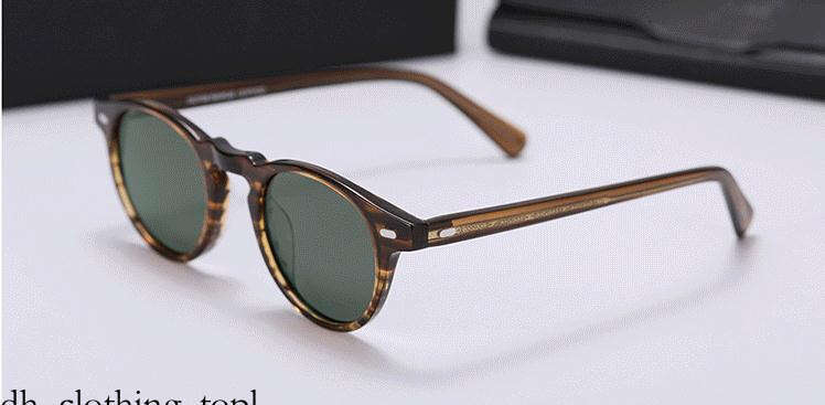 2026 AAA High Quality Fashion Designer Style Olive Sunglasses Men Women Vintage Polarized Oliver Sunglasses Retro Gregory Peck Brand Sun Glasses c48