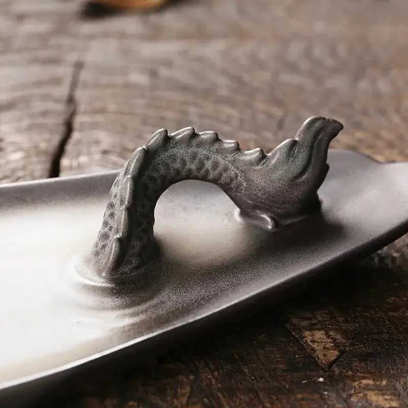 Incense Burner Lucky Dragon Ceramic Backflow Holder for Creative Home Decor & MeditationT260228