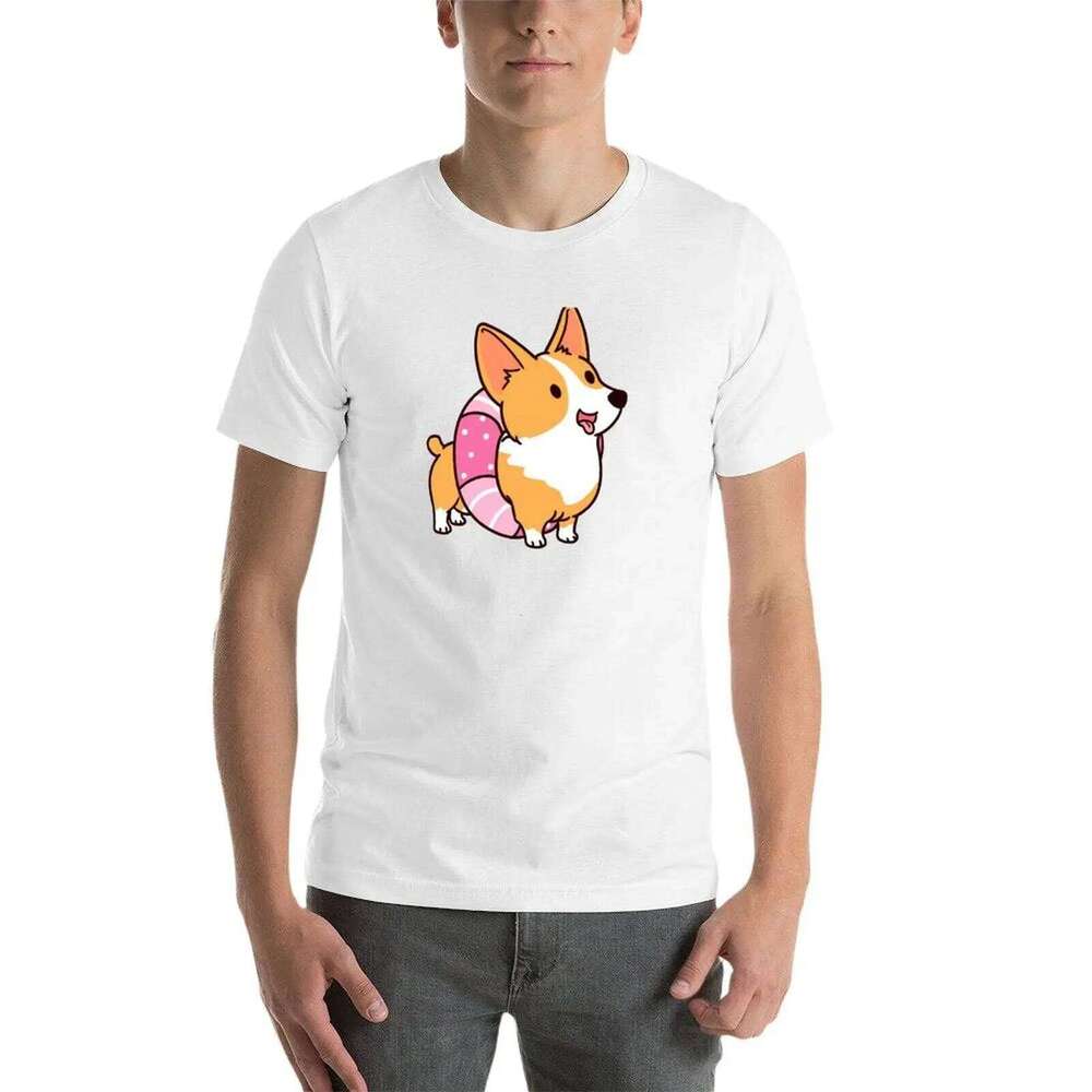 T-Shirt anime t tshirt designer Float shirt man cotton Corgi Summer Pool C260228 - view 4