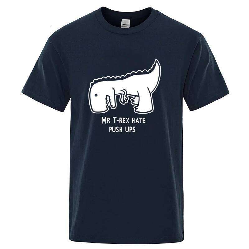 Men's High Quality 100% Cotton Funny Casual Dinosaur Design Printing Cool O-neck for T-shirt Male Tees Shirts Men Tops C260228 - view 3