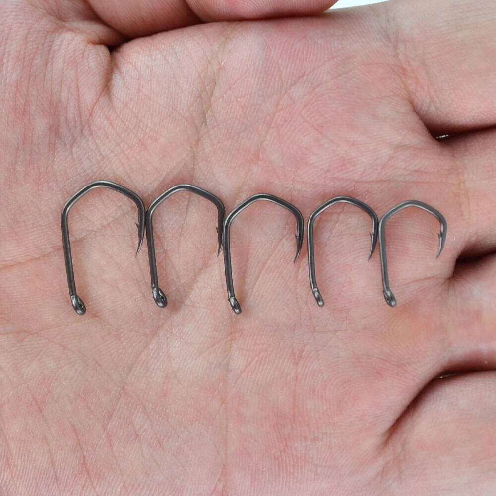 Hirisi X919 15Pcs High Carbon Steel Fish PTFE Coated Micro Barbed With Eye Carp Fishing Hook Accessories Z260228