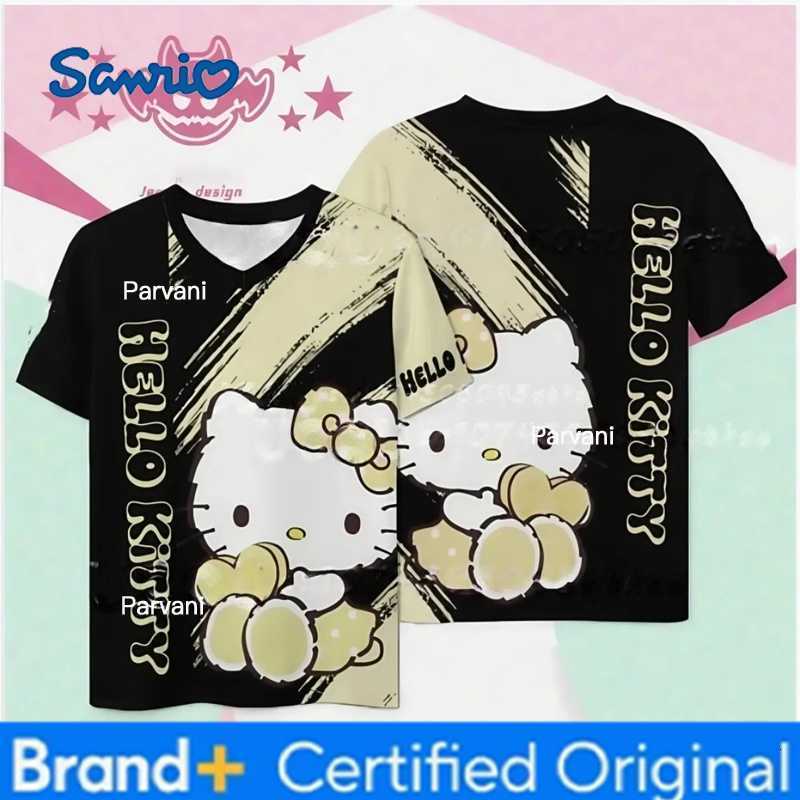 Sanrio Cinnamon Roll Sports Parent-child Wear Round Neck Casual Lightweight Breathable and Fashionable Short-sleeved T-shirt H260228