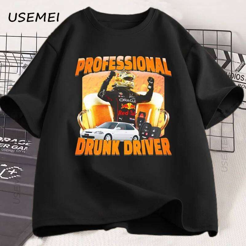 Professional Drunk Driver T-Shirt Men Drinking and Driving Tee Funny Beer Graphic Tees Party Clothes High Quality T Shirt C260228 - view 4