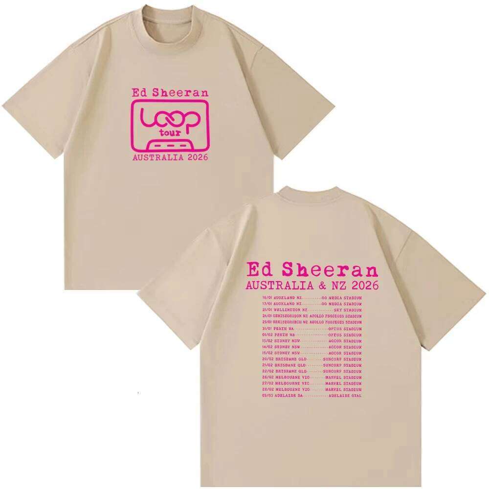 Ed Sheeran Loop Australia and New Zealand 2026 Tour Merch Summer T Shirts Fan Gifts Men Women Fashion Cotton Style Clothing C260228 - view 3