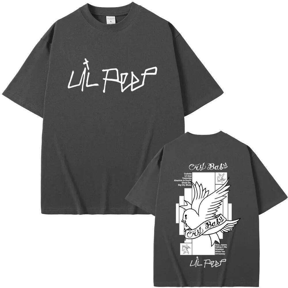 Rapper Lil Peep Crybaby Album Graphic T Shirt Men Women Hip Hop Fashion T-shirts Male Casual Vintage Oversized Short Sleeve Tees C260228 - view 3