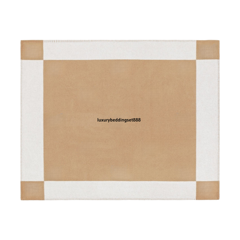 Designer blanket H airplane blankets home Cashmere and wool blend sofa alphabet blanket office nap air - conditioner blanket High-quality luxury brand