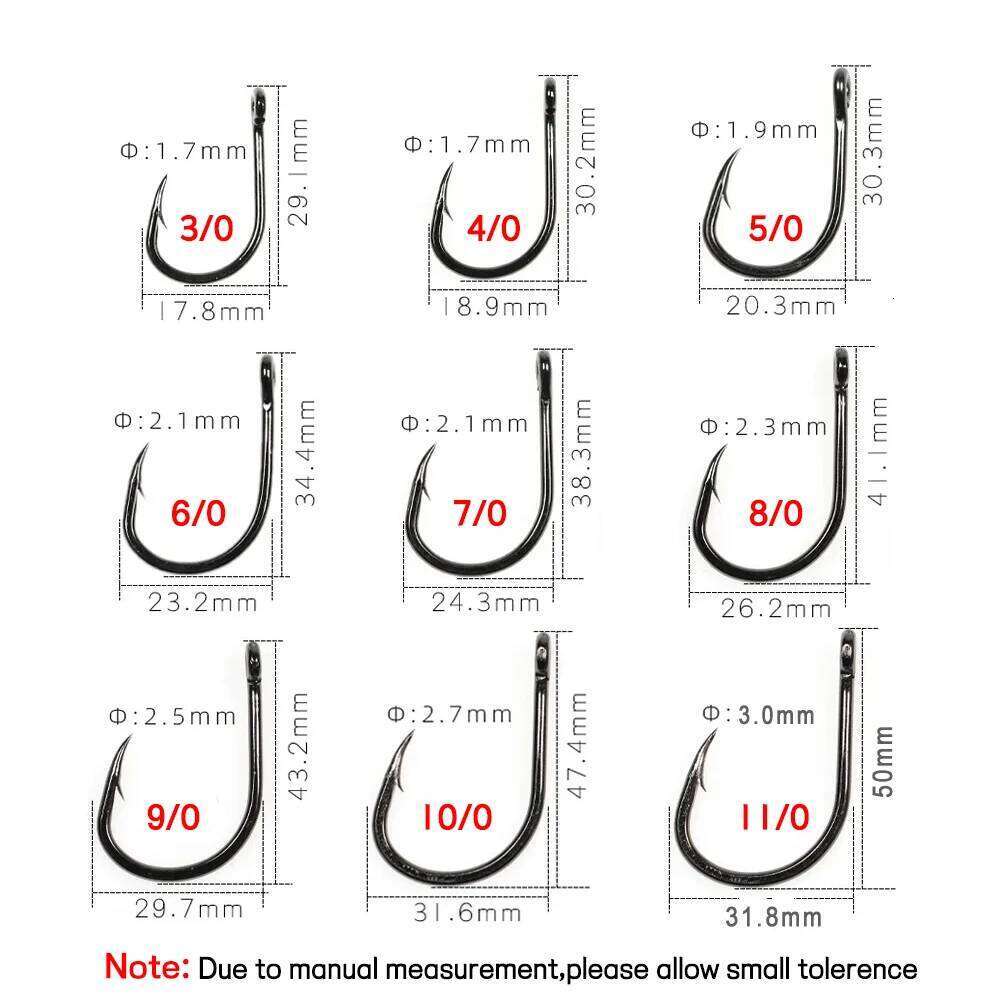 Lionriver 4X Strong Wire Live Bait Hook High Carbon Steel Barbed Sharp Hooks Saltwater Fishing For Tuna Shark Bass Z260228