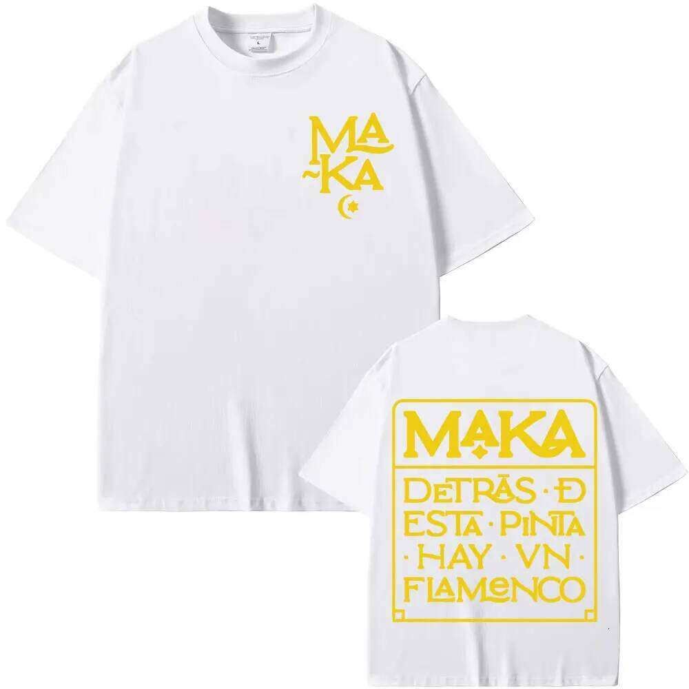 Rap Singer Maka Detras Desta Pinta Hay Vn Flamenco Pattern Print 2025Summer Men's Women's Fashionable Casual Pure Cotton T-shirt C260228 - view 5