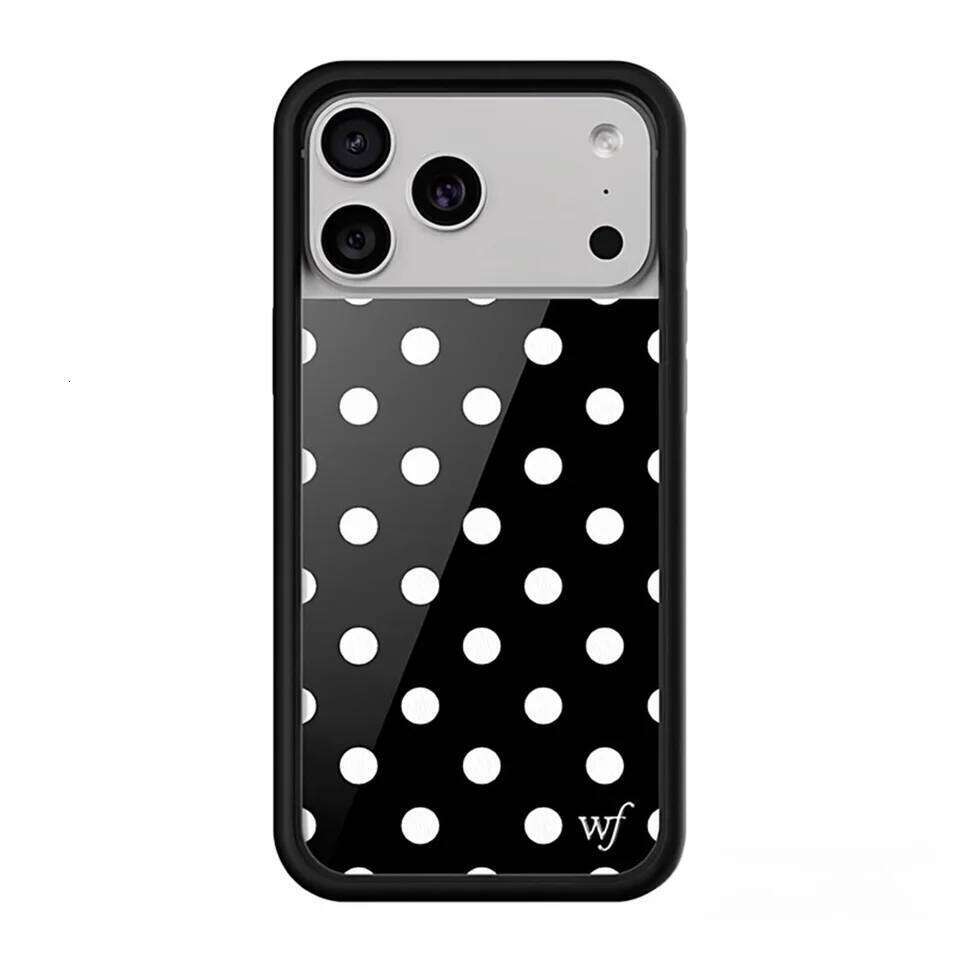 New Wildflower INS Cherry Strawberry Polka Dot Phone Case for 17 14 13 12 Pro Max 16 Plus 15 pro 3D WF Cute Cartoon Cover 26L0228