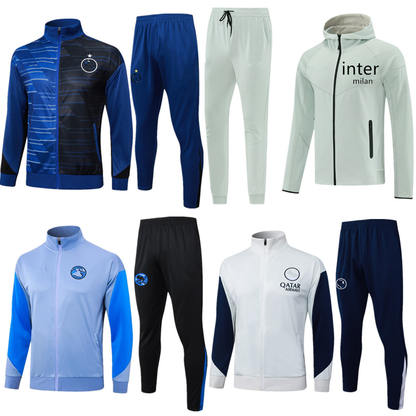 25 26 27 adult tracksuit iNter HOODED soccer training suit set 2025 ERIKSEN VIDAL BARELLA HAKIMI football long zipper jacket Mmilan HOODIE tracksuits jogging kit