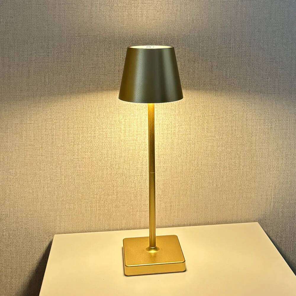 LED Rechargeable Table Lamp Wireless Touch Desktop Bedside Mood Night Light for Bedroom Study Office Bar Outdoor Club Cafe Decor Z260227